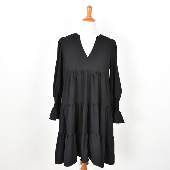 Pomander Place Dresses & Skirts - Pomander Place Kenzo Tiered Crepe Black Dress - L